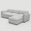 Canapé modulaire en L avec repose-pieds-575028793