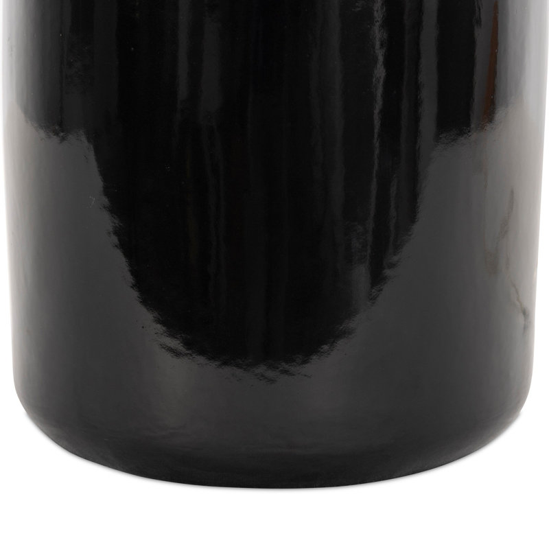 SADIA Table Lamp, Glossy Black Ceramic