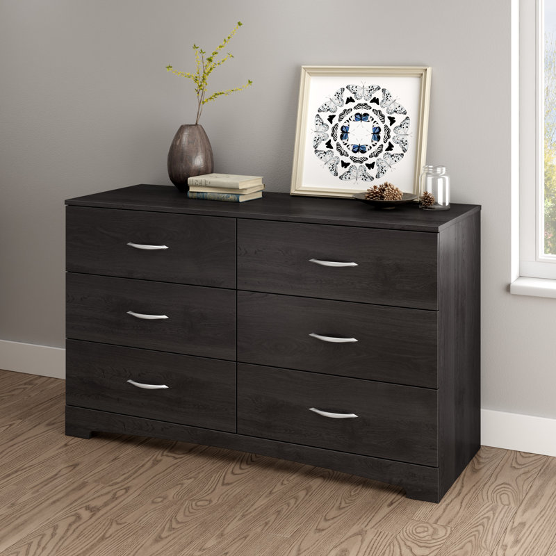 Commode 6 tiroirs Lochran, Chêne gris