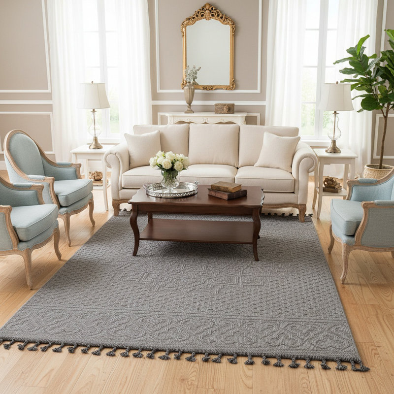 Tapis de couloir intérieur / extérieur blanc / ivoire Guros Collection Adrienna, Tapis de couloir 2 pi 2 po x 8 pi