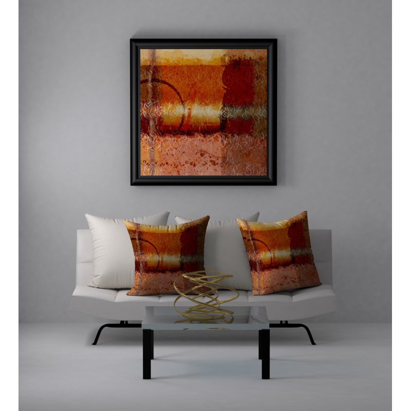 Abstract Throw Pillow, 18" H x 18" W