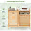 Bamboo Cabinet Laundry Hamper with Handles