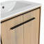 Base de meuble-lavabo de 24 po avec lavabo et armoire de rangement en bois d'ingénierie