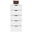 Commode Kamran, cinq tiroirs Narrows, finition blanche-859649158