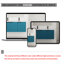 Meuble-lavabo mural 48 po avec lavabos doubles en résine et rangement ouvert, bleu lac