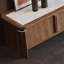 Meuble télé avec cadre en bois massif et table basse