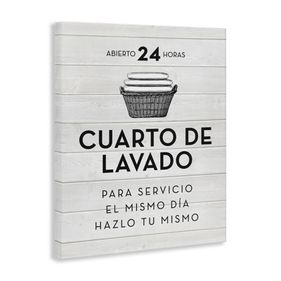 Publicidad Día de Lavandería, Blanco Canvas Wall Art by Lettered and Lined