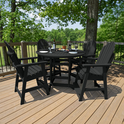 Anette 4-Person 48" Round, Counter-Height Dining Set