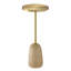 Table de bout à piédestal en fer, table d'appoint ronde en or H 24 po avec base en résine solide