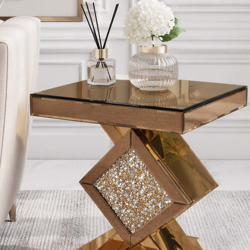 Table de bout en miroir Diamond