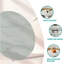 Plateau de table rond en verre trempé de 36 pouces avec design en marbre, plateau de remplacement et de couverture, table de salle à manger grise, table de café, table de patio, convient pour l'intérieur et l'extérieur