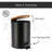 Trash Can with Bamboo Lid and Pedal, 2.5L Capacity-107927448