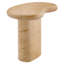 Table d'appoint en faux travertin Elowen