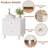 Modern Nightstand 2 Drawers White Round Knobs