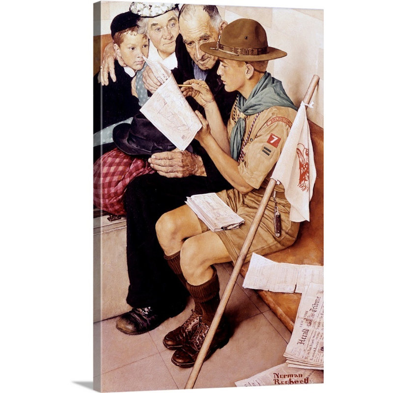 Art mural sur toile Norman Rockwell, H 48 po x l 32 po x P 1,25 po, Toile tendue