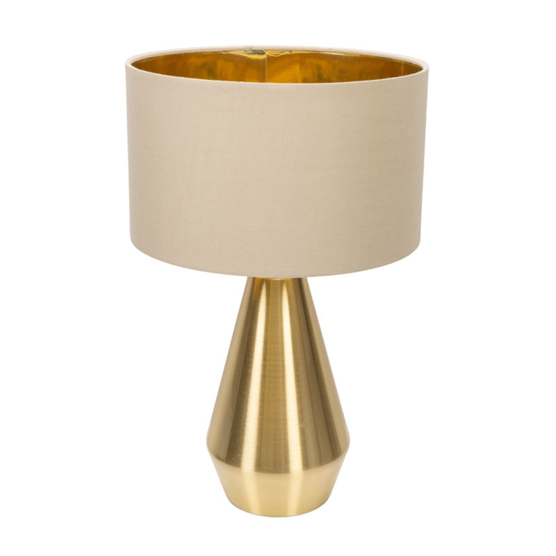 Alamar Metal Table Lamp, Yes, Cream, Gold
