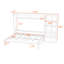 Grand lit escamotable en bois avec tablettes et 1 tiroir-358499414
