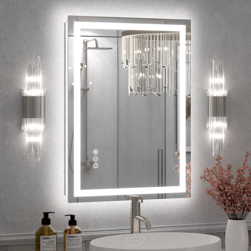 Miroir de salle de bain Molly Framelss, 28 po x 20 po, Transparent