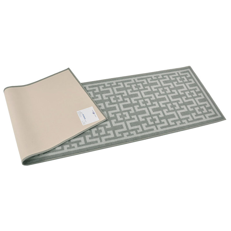 Tapis de couloir antidérapant tout-en-un Greek Key