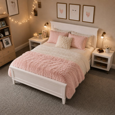 Solid Wood Platform Bed with Headboard and Slat Support, No Box Spring Needed