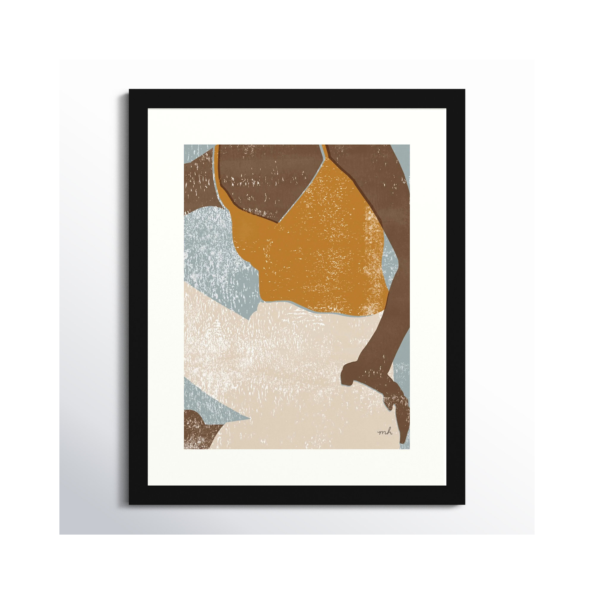 Casual III (Woman) by Moira Hershey, 21" H x 17" W, Black Framed Paper