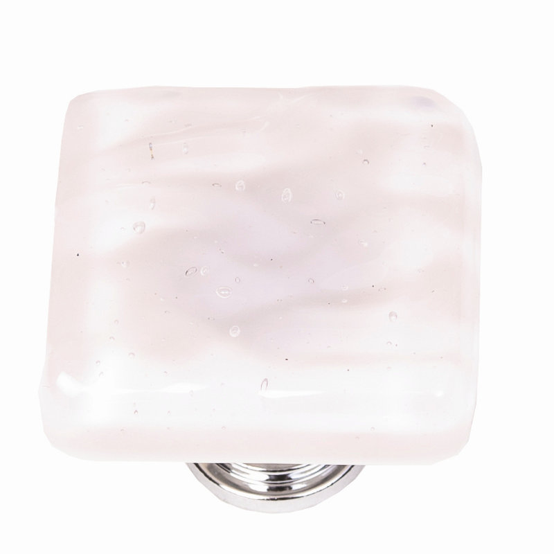 Glacier Square Knob, Polished Chrome, Spruce Green, Square