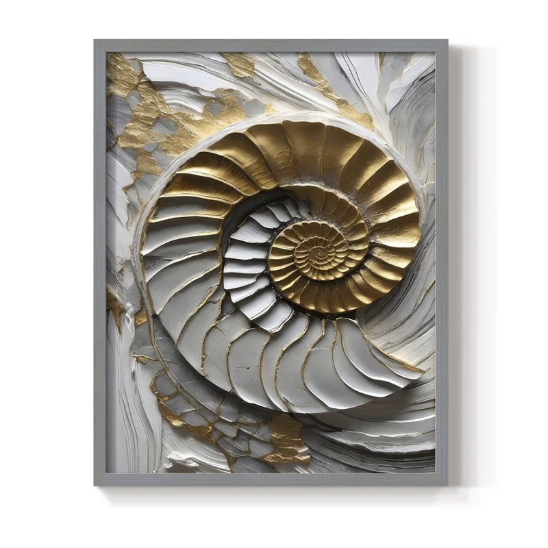 «Plaster Dreams IV», reproduction encadrée - bois massif, H 21 po x l 17 po, Gris