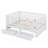 Joshau Wood Daybed with Fence Guardrails and 2 Drawers-1534782038