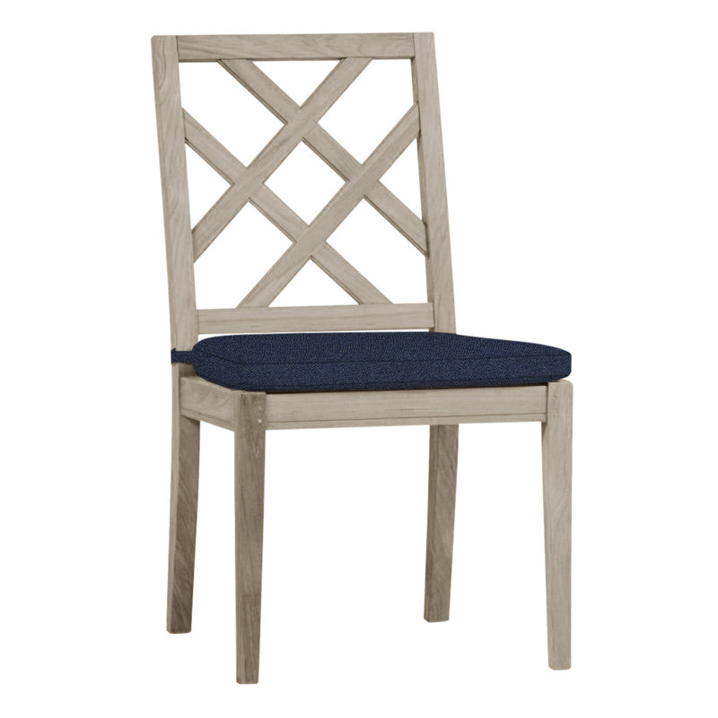 Chaise d'appoint en teck Haley - Huître, Teck huître, Welt, Indigo Intermix