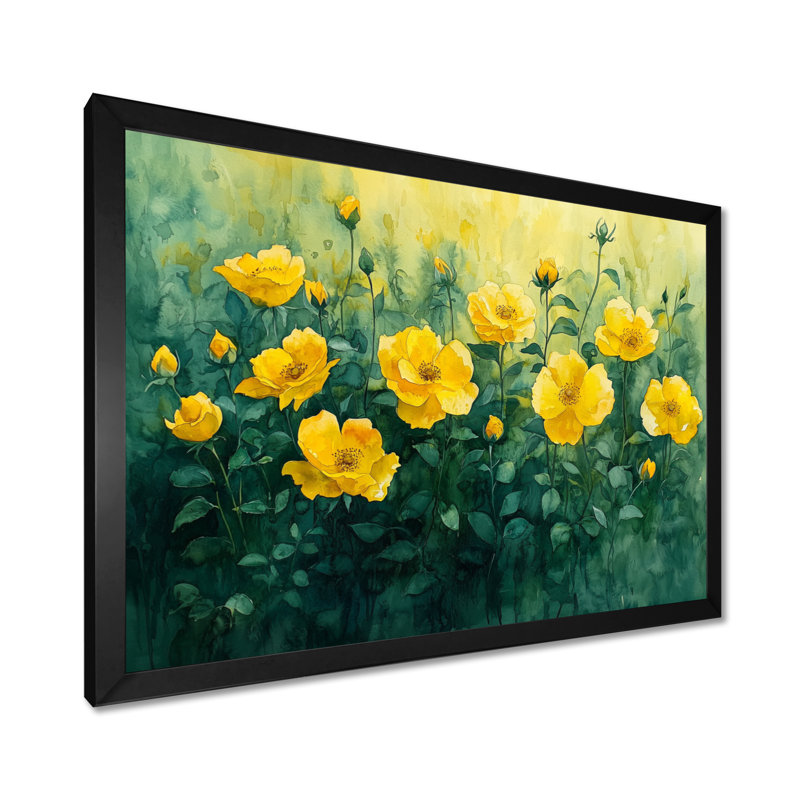 Imalda campagne côté roses d'été - roses, art mural, Reproduction encadrée d'une seule photo, H 30 po x l 40 po
