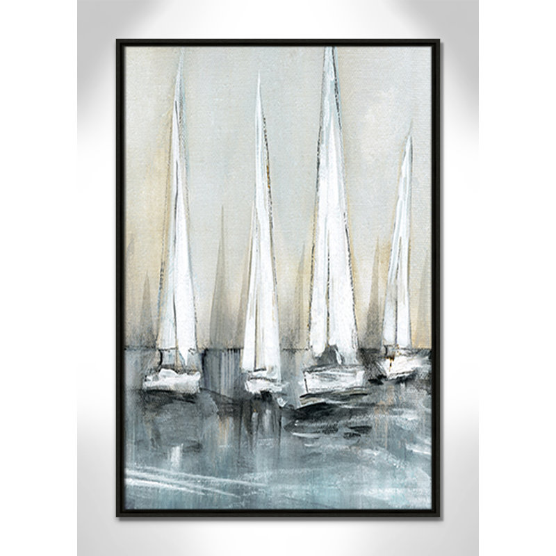 «Point of Sail II» par Susan Jill, H 37,5 po x l 25,5 po x P 2 po, Espresso