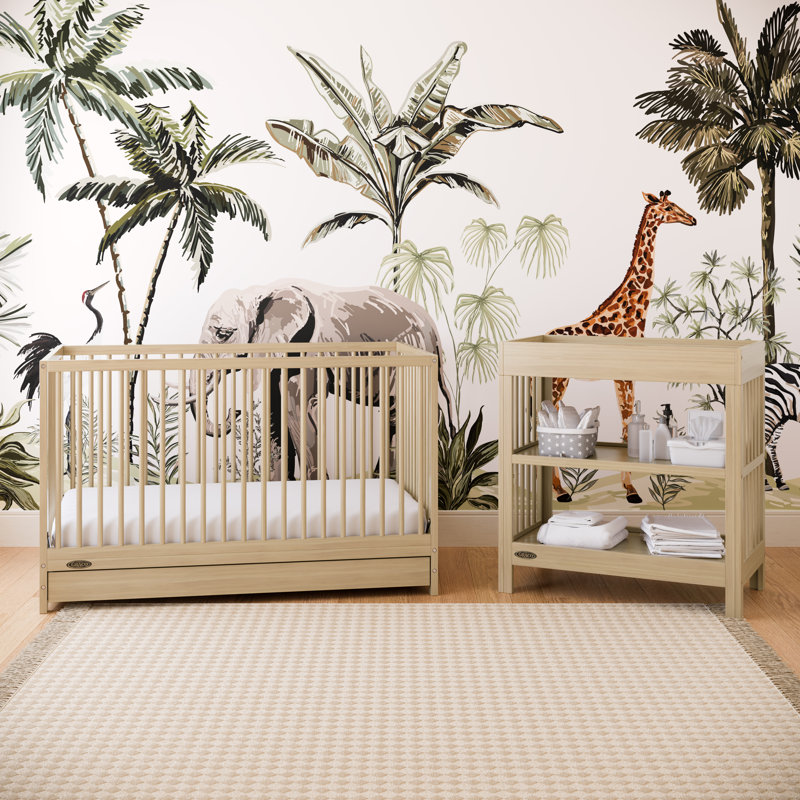 Teddi Convertible Standard 2-Piece Nursery Furniture Set, Brown