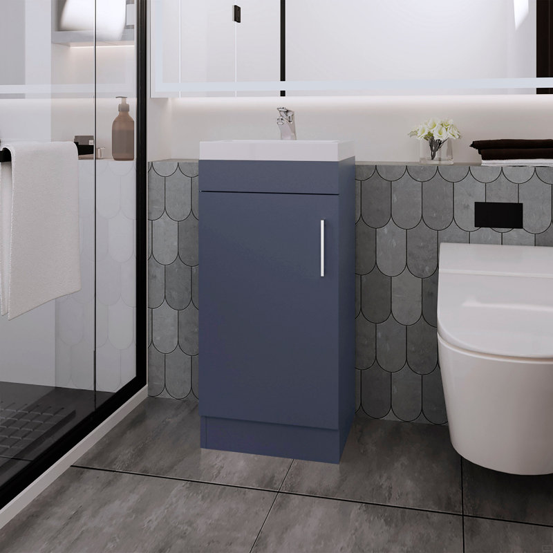 Kronos Blue Bathroom Vanity With 1 Door