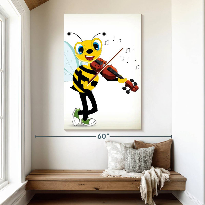Ashelle Bee Playing Violin, 51" H x 34" W