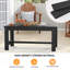 Table d'appoint de patio en PEHD noir
