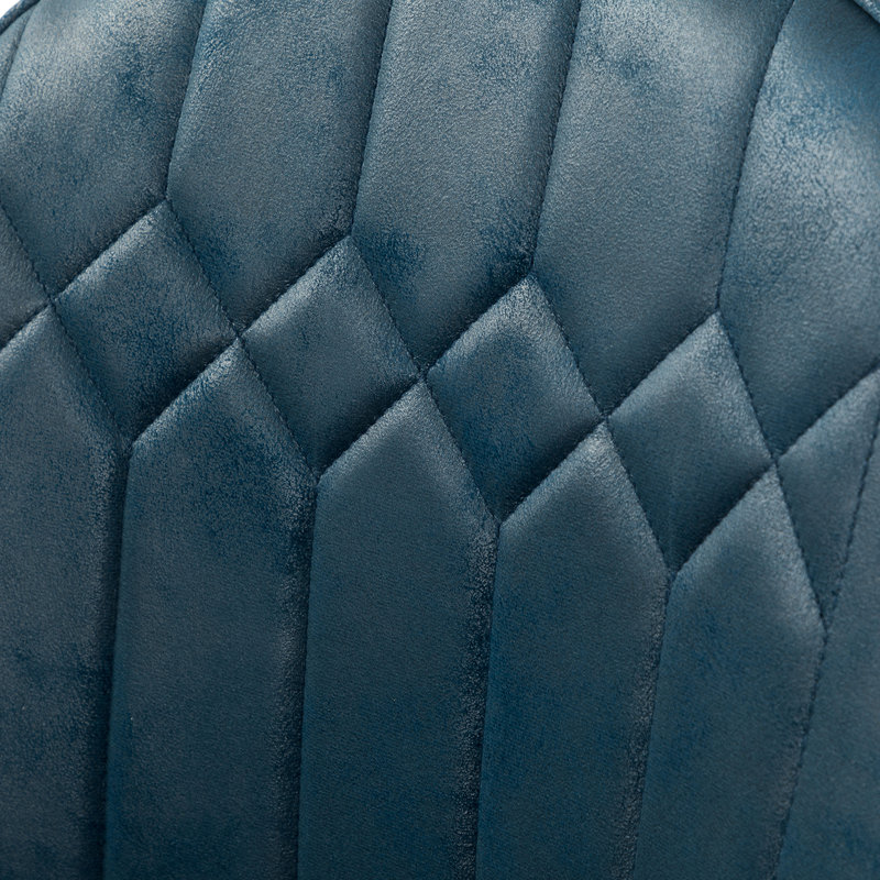 Chaise d'appoint rembourrée Asiel, Bleu marine