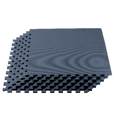 3/8" Thick Multipurpose Foam Floor Tile 100 Square Feet (25 Tiles)