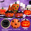 Ensemble de 5 lanternes d'Halloween illuminées Jack-o’-Lantern