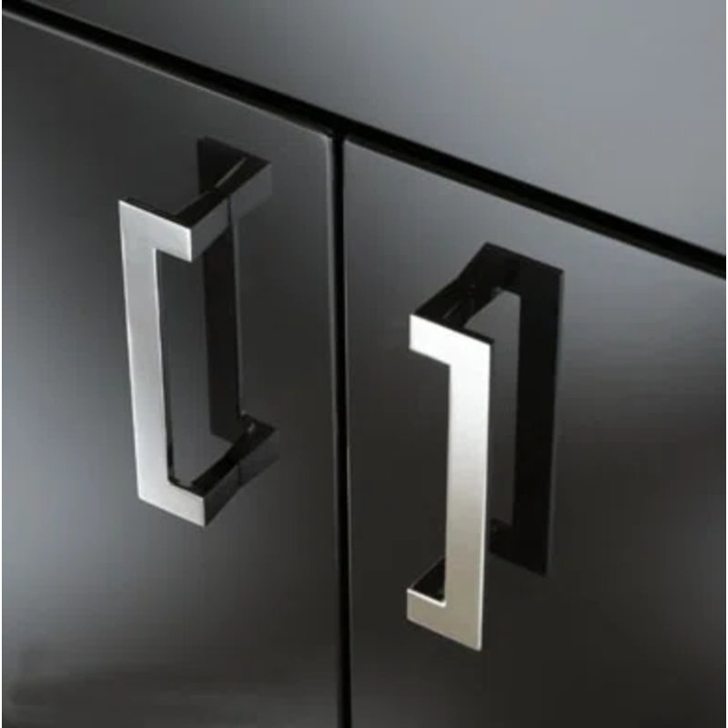 U-Turn 5.0625" Center to Center Bar Pull, Black, 2 1/2"