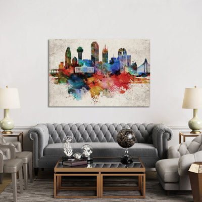 Dallas Abstract - Wrapped Canvas Painting