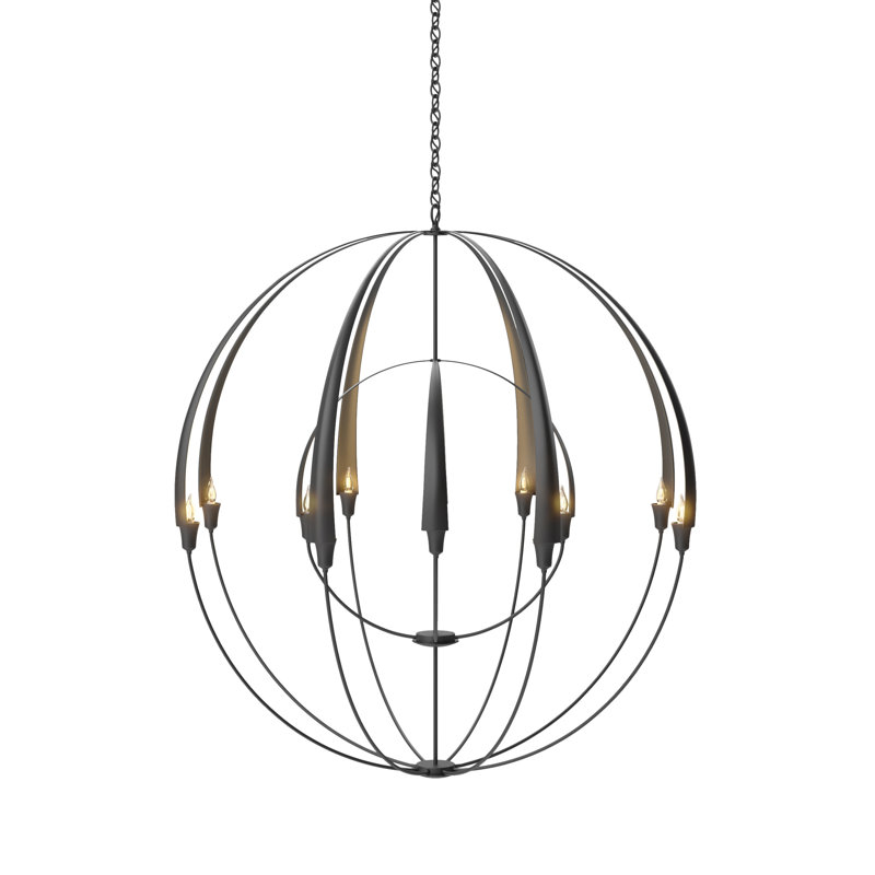 Lustre sphérique double 12 lumières Cirque, Noir