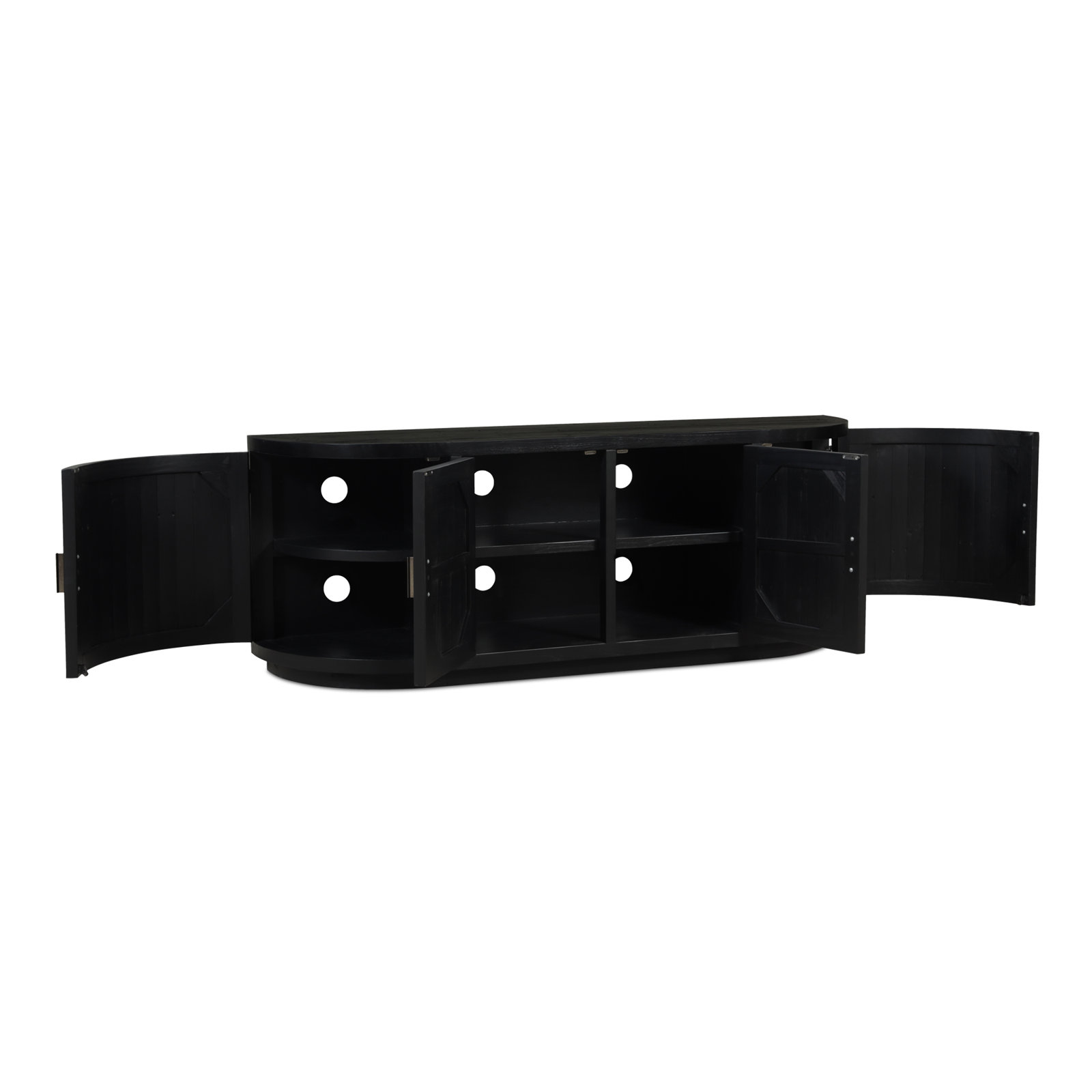 Rudi Pine TV Stand, Black