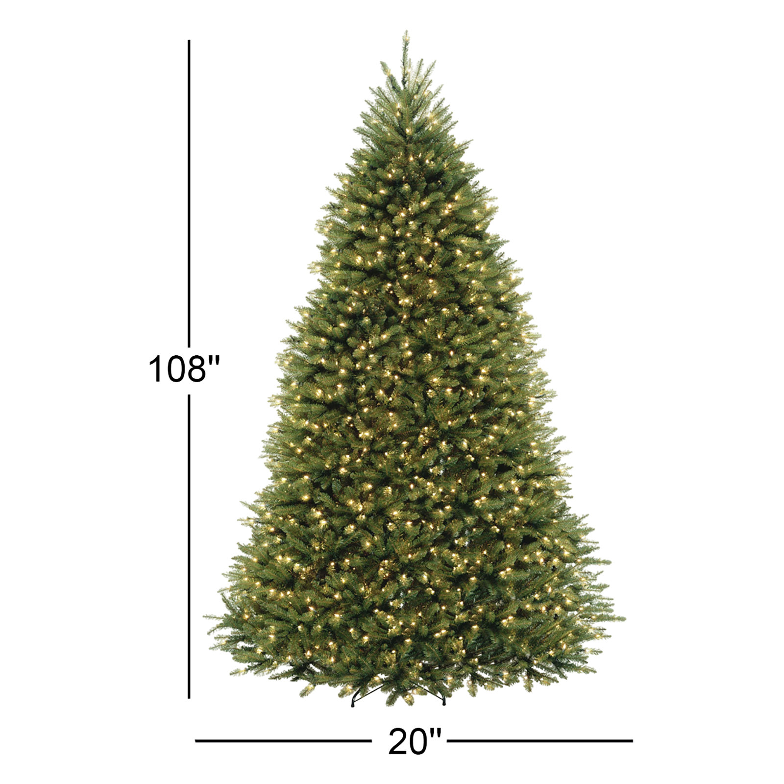 Pre-Lit Fir Christmas Tree, 9' H