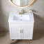 Meuble-lavabo simple 30 po blanc avec lavabo en céramique