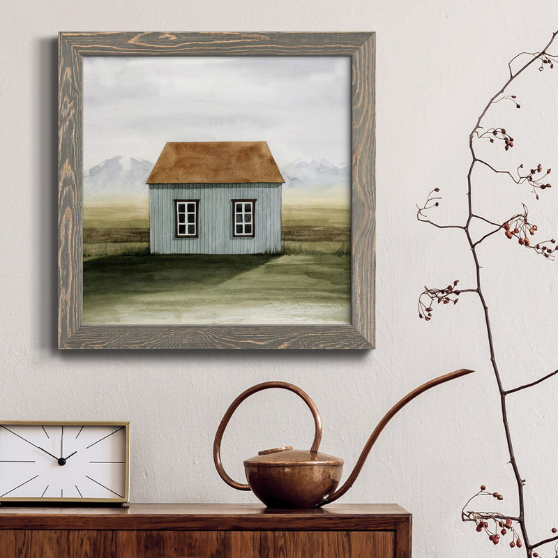 Toile encadrée Nordic Cottage I-Premium - prête à être accrochée, gris, H 31,5 po x l 31,5 po x P 1,5 po