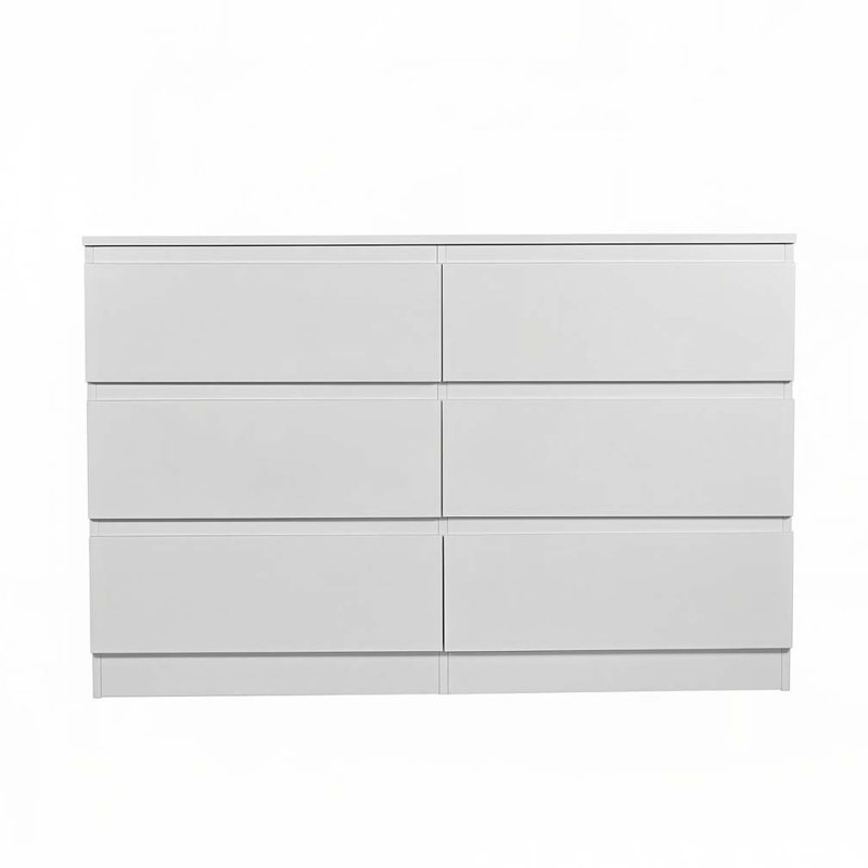 Commode 6 tiroirs, Blanc