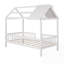 Lit simple en bois avec clôture-870895702