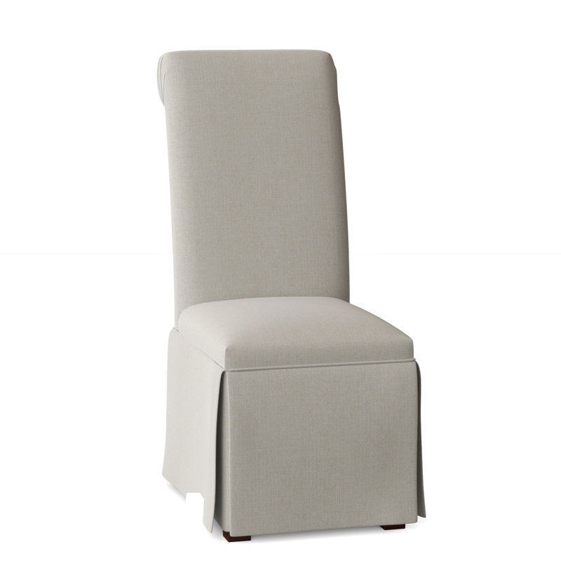 Susanna 20.25'' H Upholstered Side Chair, Black Satin, Light Gray
