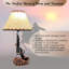 Lampe de table rustique en résine