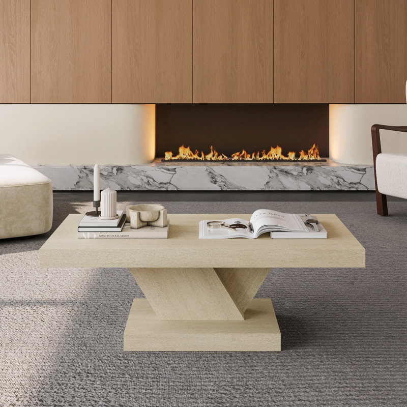 Table basse 47 "Modern, Imitation chêne